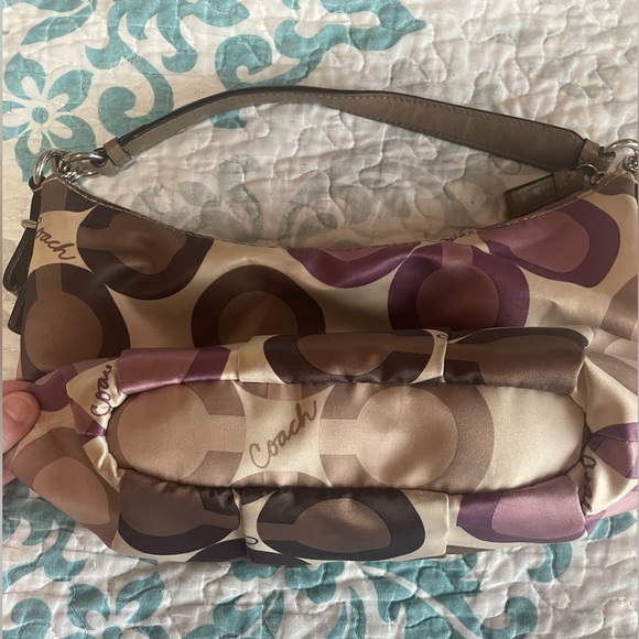 Coach Satin Poppy C convertible shoulder bag w/ crossbody strap - Picture 14 of 17